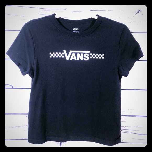 Vans Tops - Vans Short Sleeved T-Shirt: Black/White Logo